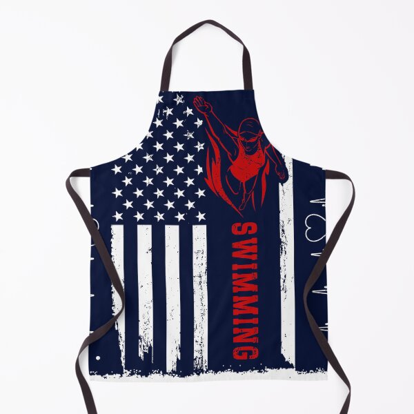 Item preview, Swimming America Flag Blue Retro designed and sold by LittleFunky79.