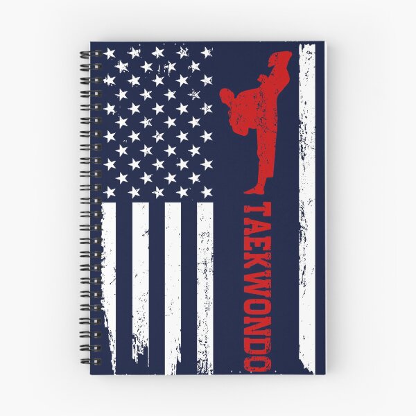 Item preview, Taekwondo America Flag Blue Retro designed and sold by LittleFunky79.
