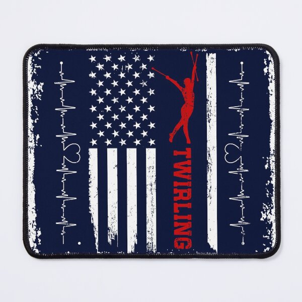 Item preview, Twirling America Flag Blue Retro designed and sold by LittleFunky79.