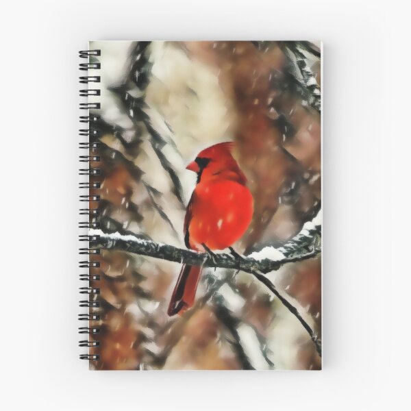 Item preview, Red Cardinal Calm in Snowstorm designed and sold by TheSplitWindow.