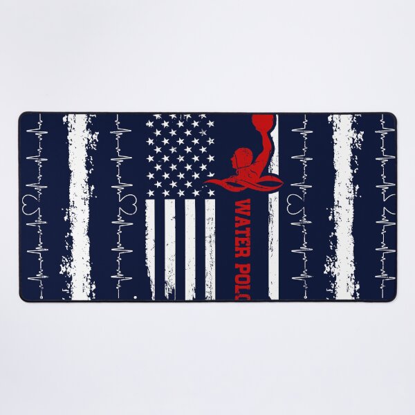 Item preview, Water Polo America Flag Blue Retro designed and sold by LittleFunky79.