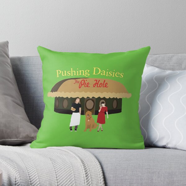 Pushing Daisies Minimalist Print Throw Pillow