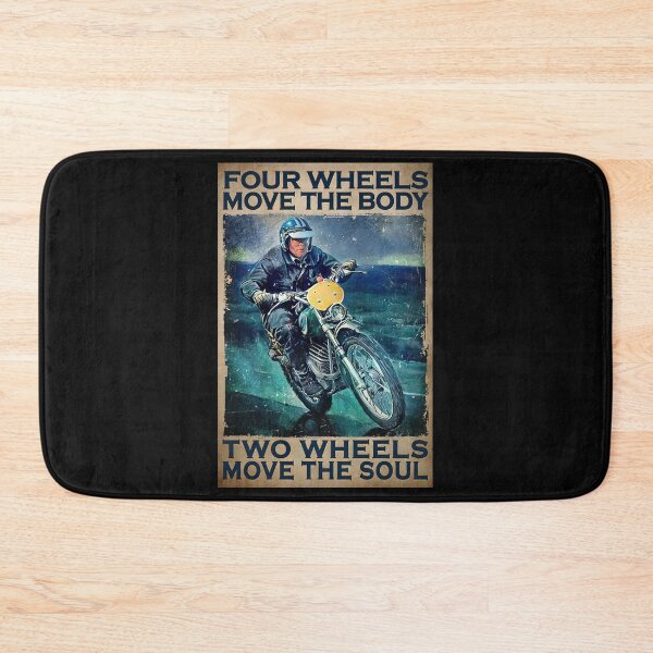 Item preview, Four Wheels Move The Body Two Wheels Move The Soul - Men Motorcycle Poster Gift designed and sold by SockaArt1.