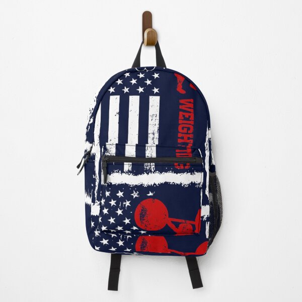 Item preview, Weightlifting America Flag Blue Retro designed and sold by LittleFunky79.
