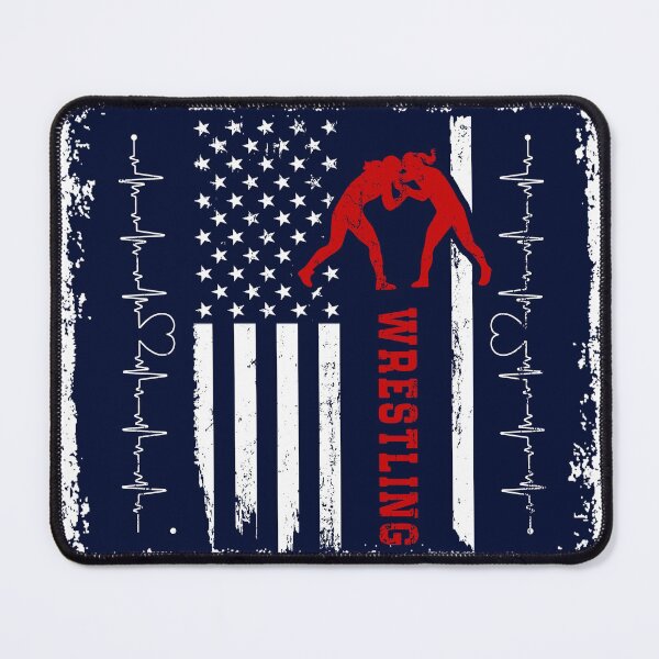 Item preview, Wrestling America Flag Blue Retro designed and sold by LittleFunky79.