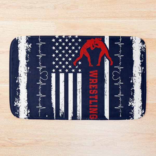 Item preview, Wrestling America Flag Blue Retro designed and sold by LittleFunky79.