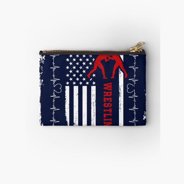 Item preview, Wrestling America Flag Blue Retro designed and sold by LittleFunky79.