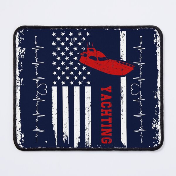 Item preview, Yachting America Flag Blue Retro designed and sold by LittleFunky79.