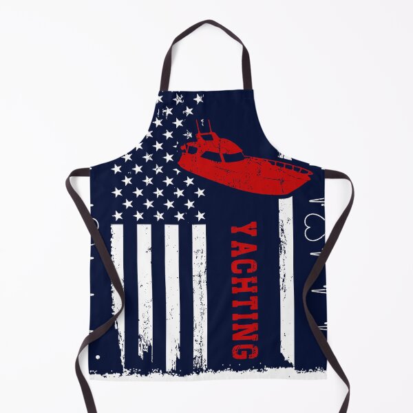 Item preview, Yachting America Flag Blue Retro designed and sold by LittleFunky79.