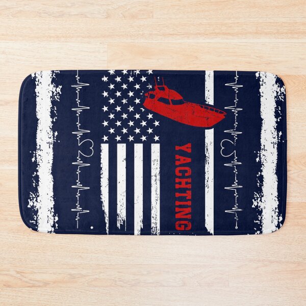 Item preview, Yachting America Flag Blue Retro designed and sold by LittleFunky79.