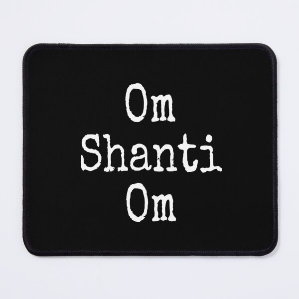Item preview, Om Shanti Om White Typography designed and sold by wordznart.