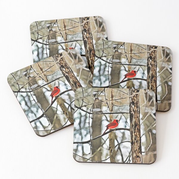 Item preview, Red Cardinal on a Winter Morning designed and sold by TheSplitWindow.