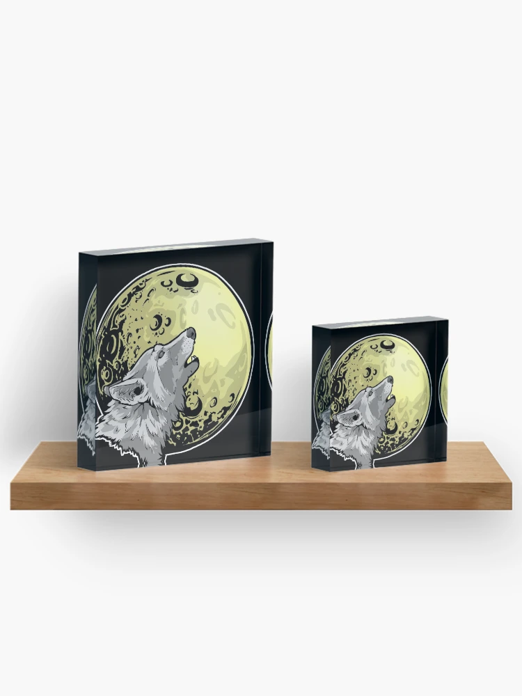 Thumbnail 3 of 5, Acrylic Block, Howling designed and sold by Richardson Designs YYC.