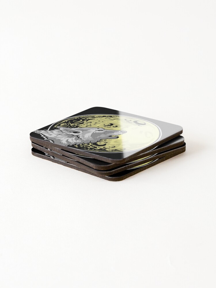 Thumbnail 4 of 5, Coasters (Set of 4), Howling designed and sold by RDesignsYYC.