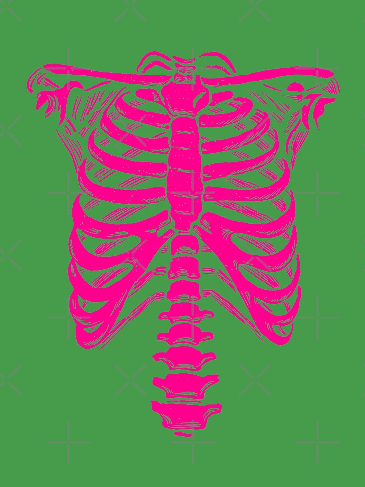 Skeleton Ribcage with Pink Heart Halloween Mens NDS Wear Boxer