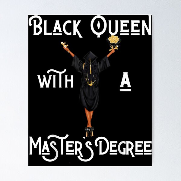 Artikel-Vorschau von Schwarze Königin mit einem Master-Abschluss am College Melanin Retro, designt und verkauft von GraduatDerringe.