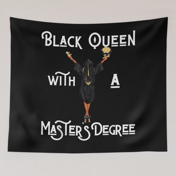 Item preview, Black Queen With A Masters Degree College Graduation Melanin Retro designed and sold by GraduatDerringe.
