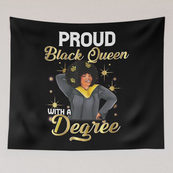 Item preview, Black Queen With a Degree Graduation 2021 Black Girl Afro Funny designed and sold by GraduatDerringe.