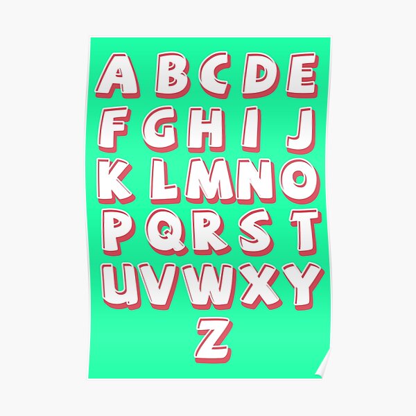 "Bold Uppercase Letters" Poster by sourav1993 | Redbubble