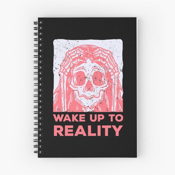 Item preview,  Wake up to reality skull skeleton funny saying designed and sold by Mindy Bubble.