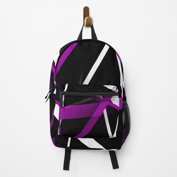 Item preview, Seamless Abstract Purple and White Lines On Black Pattern designed and sold by taiche.