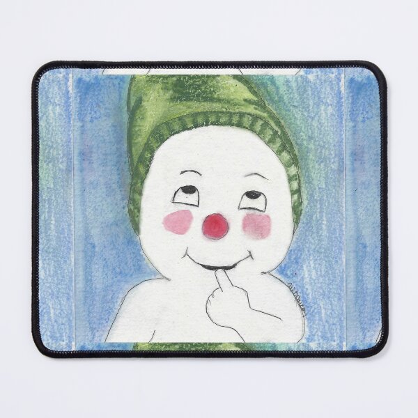 Item preview, Jacques Frost Snowman with Rosy cheeks and a Green Toboggan designed and sold by AliCatOriginals.