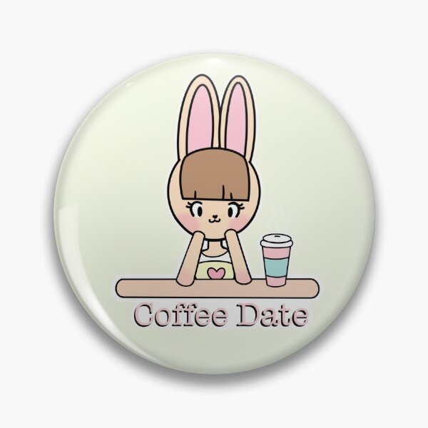 Item preview, Kawaii Bunny Coffee Date designed and sold by bunnyteawhimsy.