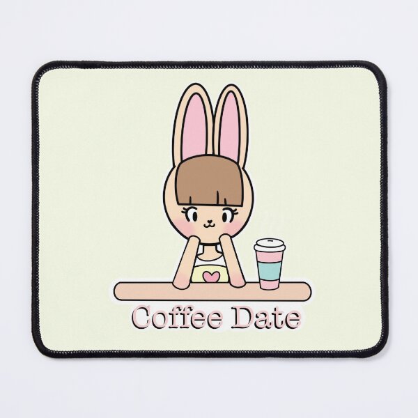 Item preview, Kawaii Bunny Coffee Date designed and sold by bunnyteawhimsy.