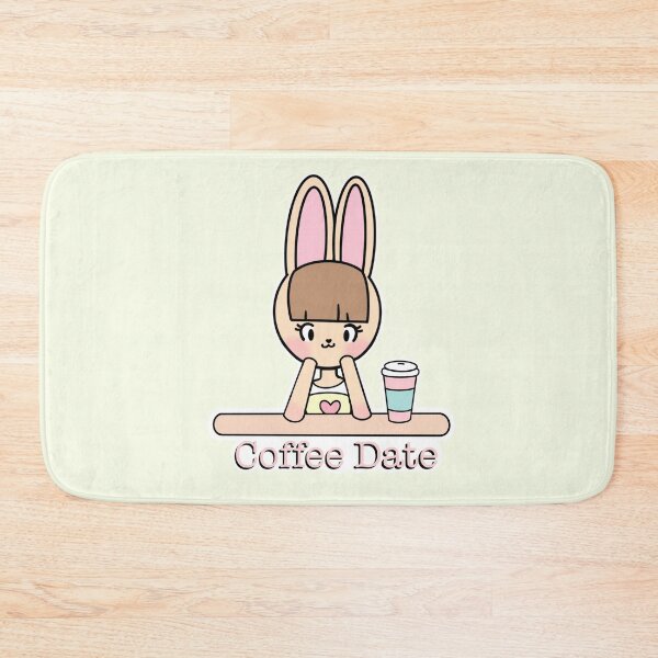 Item preview, Kawaii Bunny Coffee Date designed and sold by bunnyteawhimsy.