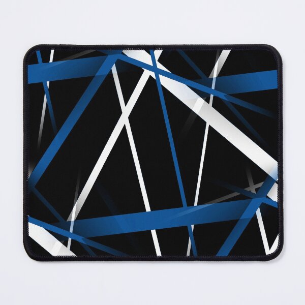 Item preview, Seamless Abstract  Blue and White Lines On Black Pattern designed and sold by taiche.