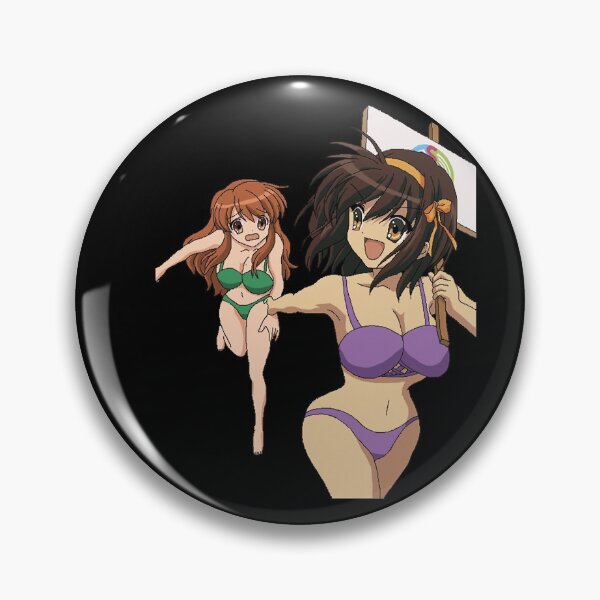 Item preview, Astute Koizumi Yuki Anime Haruhi And Mikuru In Swimsuits  Premium Retro designed and sold by BeachBestAmanda.
