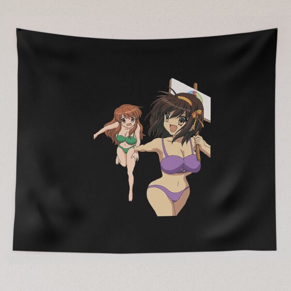Item preview, Astute Koizumi Yuki Anime Haruhi And Mikuru In Swimsuits  Premium Retro designed and sold by BeachBestAmanda.