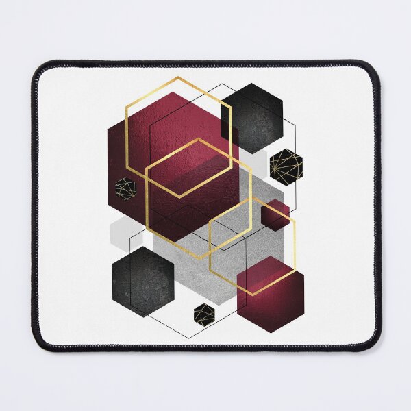 Item preview, Geometric Hexagons in Red and Black designed and sold by UrbanEpiphany.