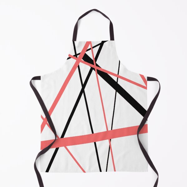 Item preview, Seamless Abstract Coral and Black Stripes on White Pattern designed and sold by taiche.