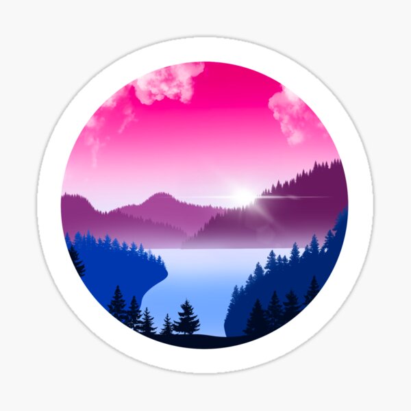 Bisexual Pride River Sticker