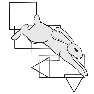 Artwork thumbnail, Geometric Bunny Rabbit by Lilgeekchase