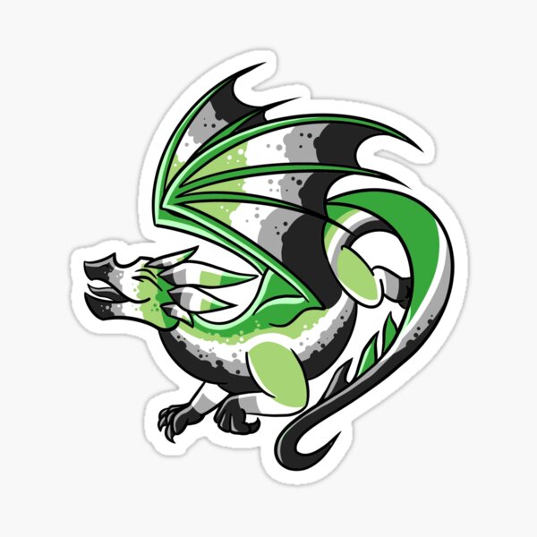 Aromantic Pride Dragon Sticker For Sale By Twistyorchid Redbubble