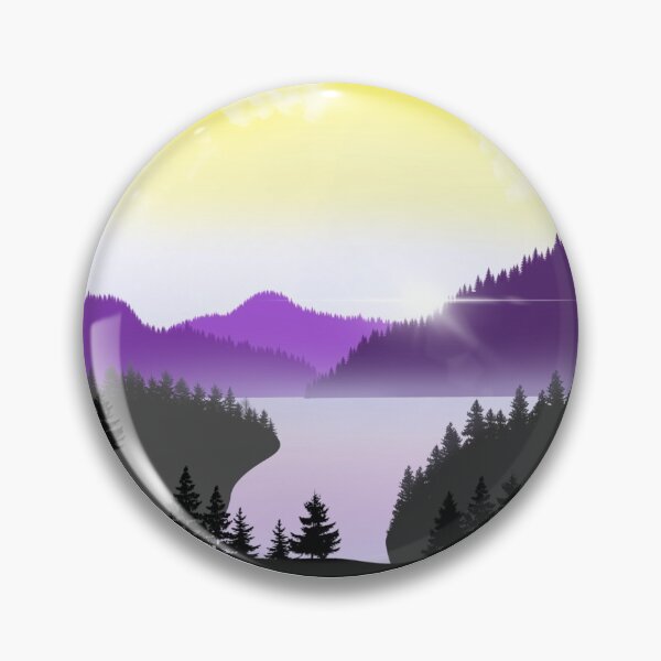 Non-Binary Pride River Pin