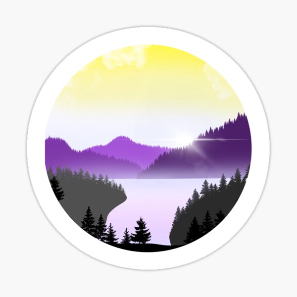 Non-Binary Pride River Sticker