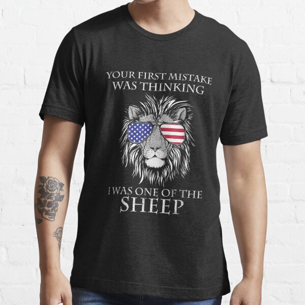 Item preview,  Was Lion Your First Mistake Thinking One Sheep designed and sold by bonytmrz.