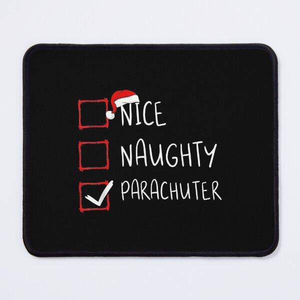 Item preview, Nice Naughty Parachuter List Christmas Santa Claus designed and sold by bonytmrz.