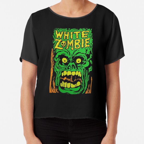 Green Monster Yell Shirt - White Zombie