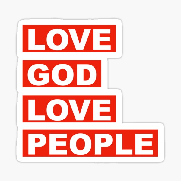 Item preview, Love God Love People (red & white) designed and sold by Short-Stacks.
