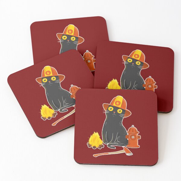 Item preview, Intense Gaze Firefighter Cat  designed and sold by zorrorojo.