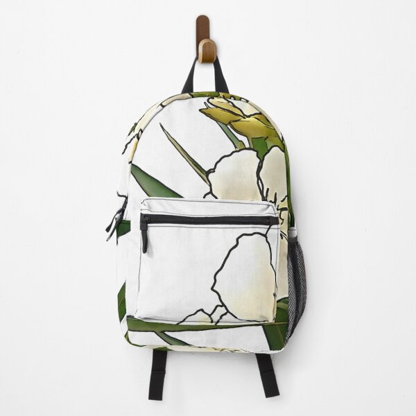 Item preview, White Oleander Black Outline Art On White designed and sold by taiche.