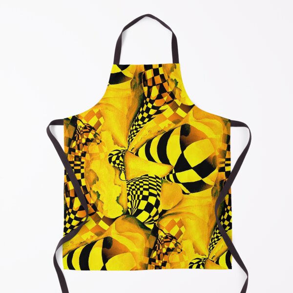 Item preview, Yellow Chessboard Geometric Dynamic Distorted Pattern designed and sold by Nisuris.