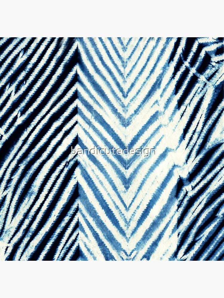"Indigo Blue Japanese Shibori Tie Dye" Sticker for Sale by