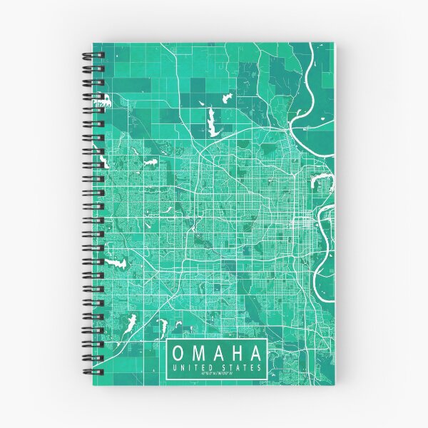 Item preview, Omaha City Map of Nebraska, USA - Watercolor designed and sold by deMAP.