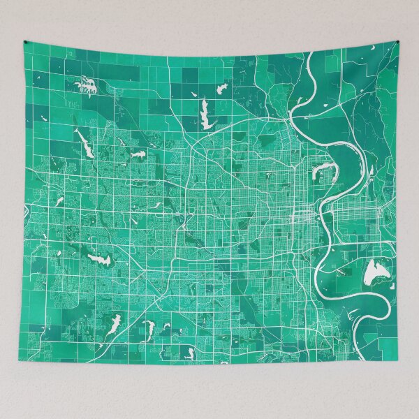 Item preview, Omaha City Map of Nebraska, USA - Watercolor designed and sold by deMAP.