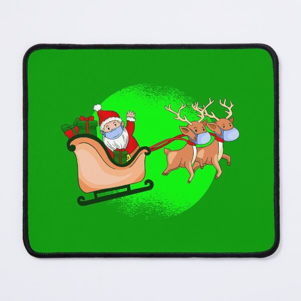 Item preview, coronavirus face mask santa claus reindeer ugly christmas sleigh covid designed and sold by Gossip Rag.